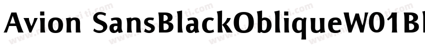 Avion SansBlackObliqueW01BlkObl字体转换